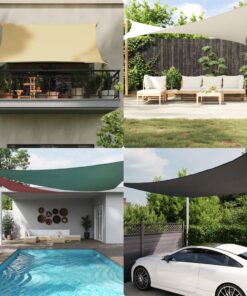 vidaXL Zonnescherm driehoekig 3x4x5 m oxford stof wit