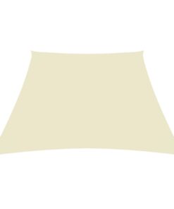 vidaXL Zonnezeil trapezium 2/4x3 m oxford stof crèmekleurig