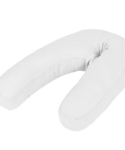 vidaXL Zwangerschapskussen J-vormig 54x(36-43) cm wit