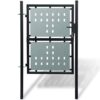 vidaXL Zwarte enkele deur schuttingpoort 100x200 cm