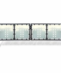 vidaXL Zwarte enkele deur schuttingpoort 300x100 cm