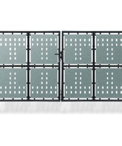 vidaXL Zwarte enkele deur schuttingpoort 300x175 cm