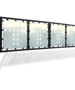 vidaXL Zwarte enkele deur schuttingpoort 300x75 cm