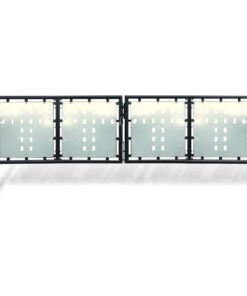 vidaXL Zwarte enkele deur schuttingpoort 300x75 cm