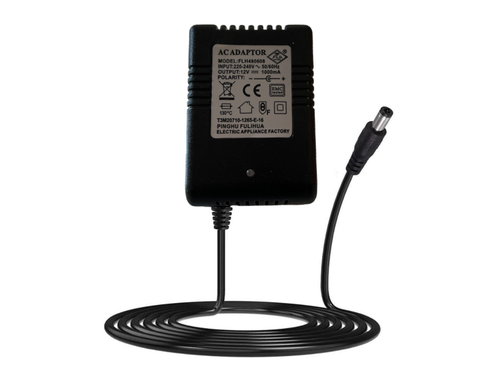 12 volt 1000mA oplader, ronde plug