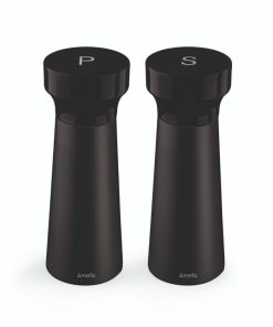 Amefa Houten Peper-Zout Molen Set 15 cm 2 Stuks Zwart