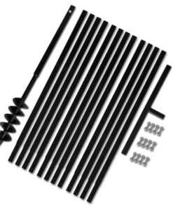 Grondboor 100 mm met 13 m verlengstuk Staal