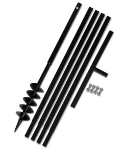 Grondboor 100 mm met 5 m verlengstuk Staal