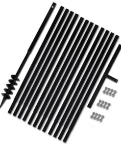 Grondboor 80 mm met 13 m verlengstuk Staal