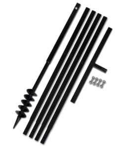 Grondboor 80 mm met 5 m verlengstuk Staal