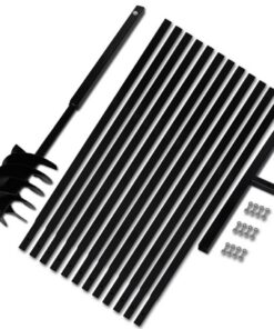 Grondboor met handvat 180 mm en verlengstukken 13 m (staal)