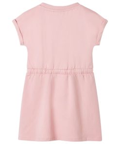 Kinderjurk met trekkoord 104 lichtroze