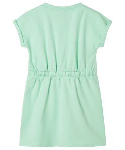 Kinderjurk met trekkoord 116 felgroen