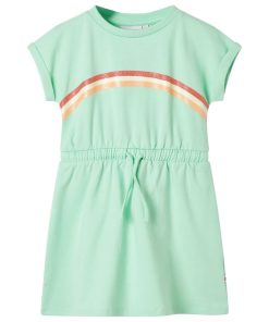 Kinderjurk met trekkoord 116 felgroen