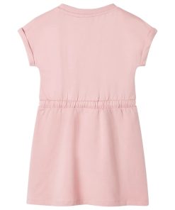 Kinderjurk met trekkoord 116 lichtroze