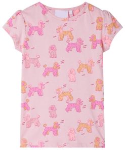 Kinderpyjama met korte mouwen 116 lichtroze