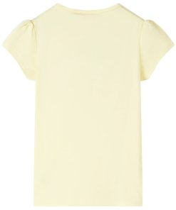 Kindershirt 92 zachtgeel