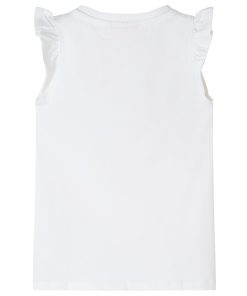 Kindershirt met mouwen met ruches 116 wit