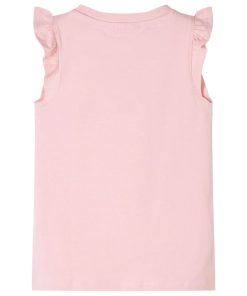 Kindershirt met ruches aan de mouwen 116 lichtroze