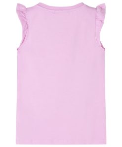 Kindershirt met ruches aan de mouwen 140 lila