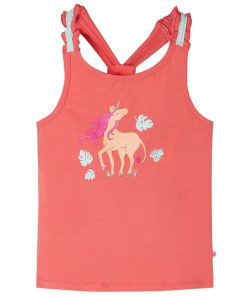 Kindertopje 116 koraalkleurig