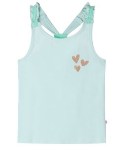 Kindertopje 128 lichtmintkleurig