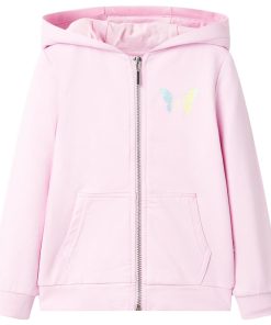 Kindervest met capuchon 104 lichtroze