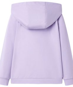 Kindervest met capuchon 116 lila