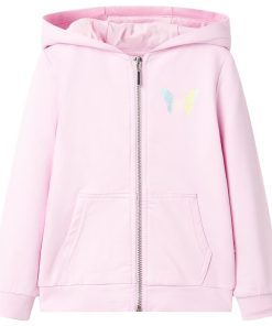 Kindervest met capuchon 92 lichtroze