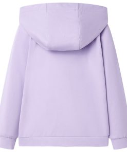 Kindervest met capuchon 92 lila