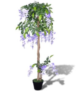 Kunstplant blauwe regen met pot 120 cm