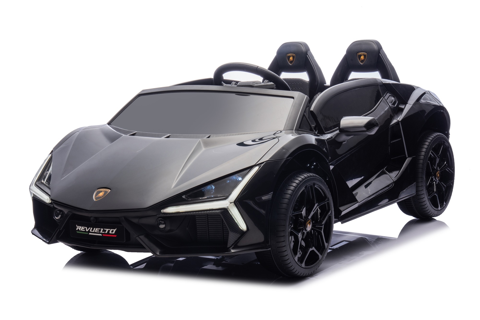 Lamborghini Revuelto 24V 2-persoons Kinderauto Zwart - Afbeelding 2