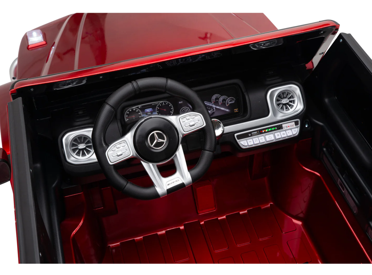 Mercedes g63 12V 2-zits metallic rood - Afbeelding 8