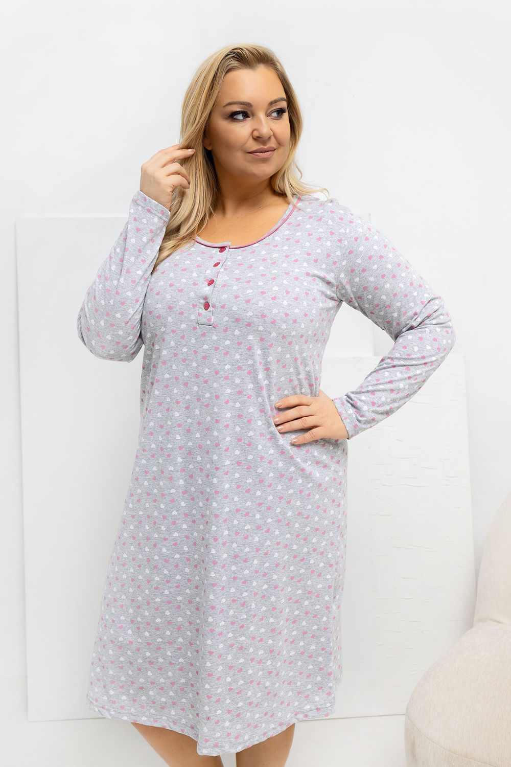 Nachtjapon Plus Size model 223309 Forever Pink