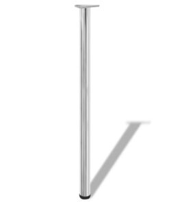 Tafelpoten in hoogte verstelbaar chroom 1100 mm 4 st
