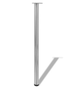 Tafelpoten in hoogte verstelbaar geborsteld nikkel 1100 mm 4 st