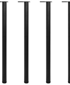 Tafelpoten in hoogte verstelbaar zwart 1100 mm 4 st