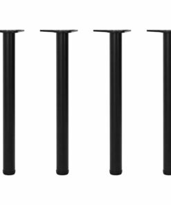 Tafelpoten in hoogte verstelbaar zwart 710 mm 4 st