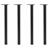 Tafelpoten in hoogte verstelbaar zwart 870 mm 4 st