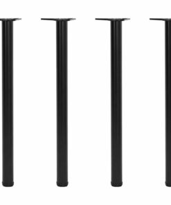 Tafelpoten in hoogte verstelbaar zwart 870 mm 4 st