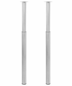 Tafelpoten telescopisch roestvrij staal  710 mm - 1100 mm 2 st