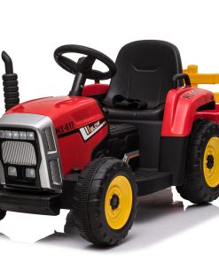 Trekker met aanhangwagen 12V Rood
