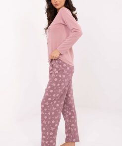 Alternative view of pyjama model 221202 Forever Pink