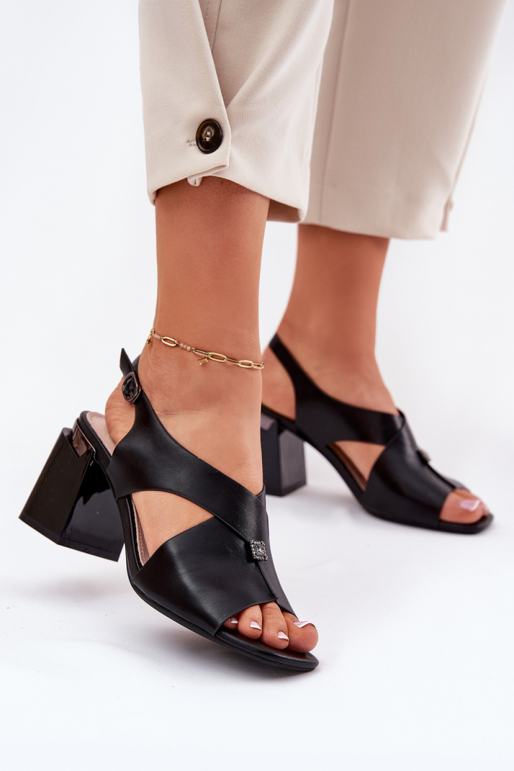 sandalen op hak model 212828 Step in style
