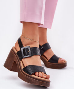 sandalen op hak model 213164 Step in style