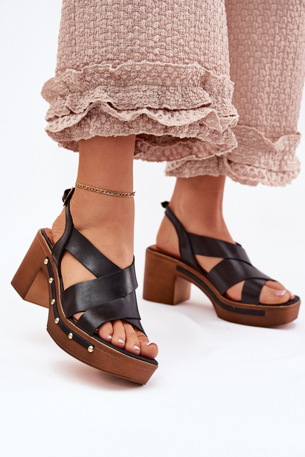 sandalen op hak model 214744 Step in style
