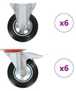 vidaXL 12 st Wielen 160 mm