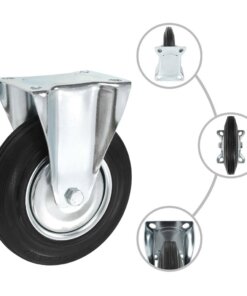 vidaXL 12 st Wielen vast 200 mm