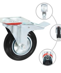 vidaXL 12 st Zwenkwielen 160 mm