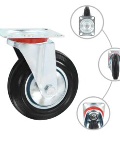 vidaXL 12 st Zwenkwielen 160 mm